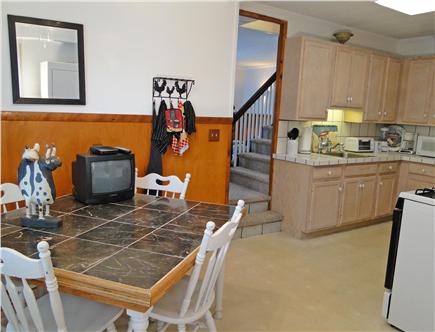 Onset on Water Street Inlet MA vacation rental - Full Kitchen with compact Dining Area & adjacent Laundry