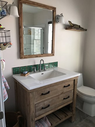 Eastham Cape Cod vacation rental - Guest bathroom with tub and shower
