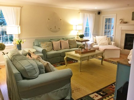 Brewster, Chatham/Orleans Cape Cod vacation rental - The Living Room with 55'' HDTV, cable, DVD, SurroundSound