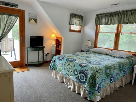 South Chatham Cape Cod vacation rental - Upstairs Queen Bedroom with Private Deck