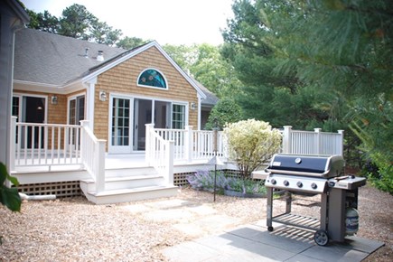 Harwich Cape Cod vacation rental - The grilling station is just off the deck making it easy to enjoy dinner outside