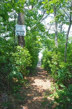 Harwich Cape Cod vacation rental - This way to the private beach on the lake!