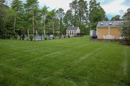 Brewster Cape Cod vacation rental - Large, level yard, perfect for vacation games and activities
