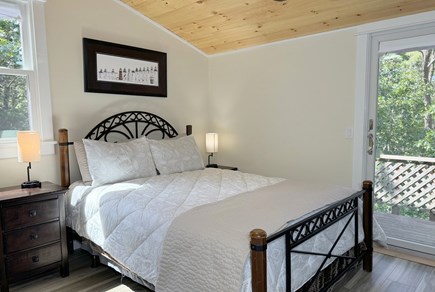 Truro Cape Cod vacation rental - Mezzanine Bedroom - Queen Bed & Deck