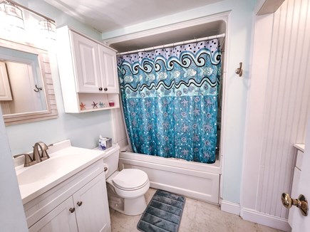 Dennis Cape Cod vacation rental - Full bathroom 1st floor with shower/tub combo and washer/dryer