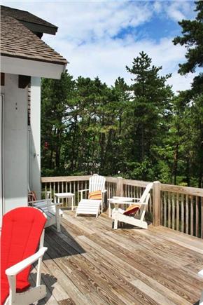 Wellfleet Cape Cod vacation rental - More of the deck that backs up to the National Seashore