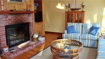 Wellfleet Cape Cod vacation rental - Sunny gathering area with fireplace
