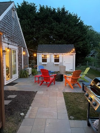 Brewster Cape Cod vacation rental - Walkout to Everblue paver patio with Solo stove fire pit