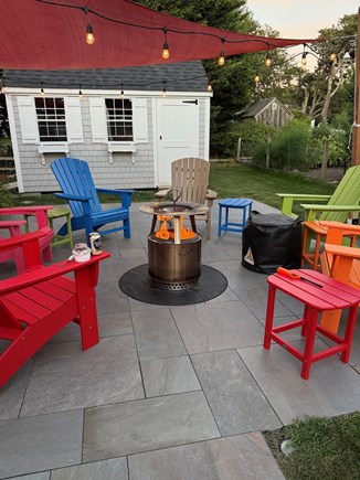 Brewster Cape Cod vacation rental - Solo fire pit located on the rear patio