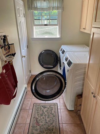 Brewster Cape Cod vacation rental - GE side-by-side front load washer & dryer.