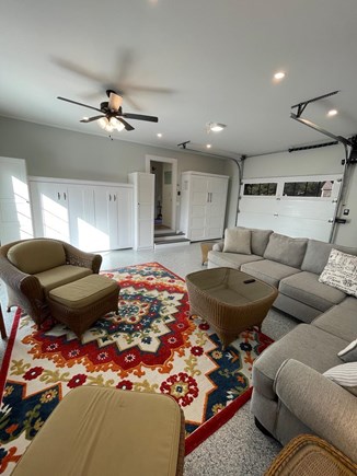 Brewster Cape Cod vacation rental - Converted bonus room showing sectional couch & Murphy beds