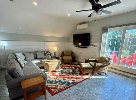 Brewster Cape Cod vacation rental - Bonus/family room with sectional couch, AC and 65” smart TV