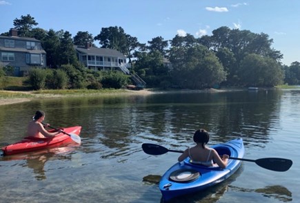 Harwich - Great Sand Lakes  Cape Cod vacation rental - Enjoy our kayaks on Buck's Pond!