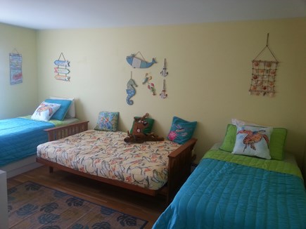 Sandwich, Scorton Shores Cape Cod vacation rental - Bedroom #3 - Twin Beds and One Full Size Futon - 1st Floor