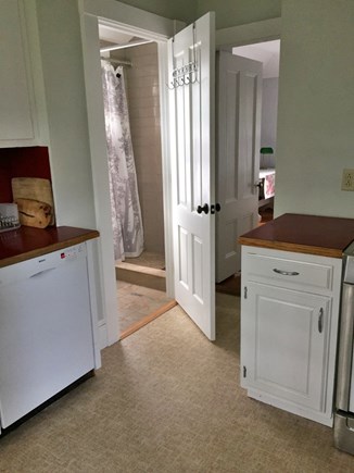 Woods Hole Cape Cod vacation rental - More kitchen appliances. Kitchen leads to bathroom