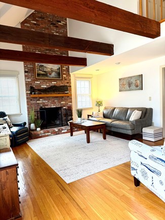 South Dennis Cape Cod vacation rental - Newly furnished vaulted living room