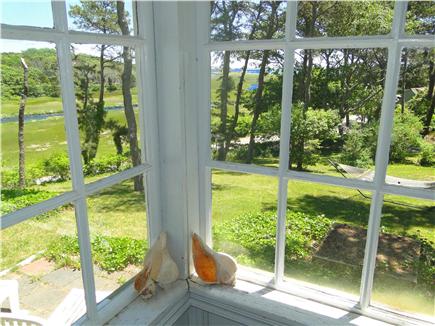 South Chatham Cape Cod vacation rental - View of water from living room, porch
