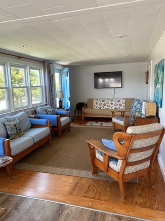 West dennis Cape Cod vacation rental - Living room open to kitchen