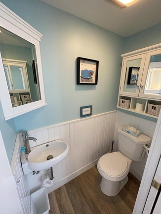West dennis Cape Cod vacation rental - New half bathroom in master bedroom.