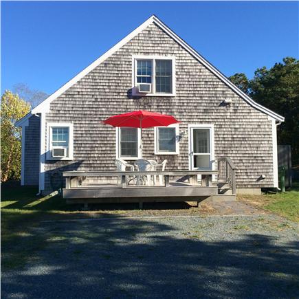 Eastham North part of the town Cape Cod vacation rental - Anyone for AM coffee on the side deck?