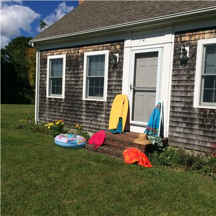 eastham Cape Cod vacation rental - Who gets the outside shower first ?