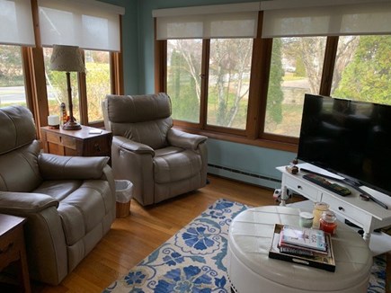 Harwich Port Cape Cod vacation rental - Comfortable TV Room with recliners, Samsung 4K Smart TV & BluRay