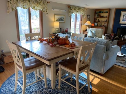 Harwich Port Cape Cod vacation rental - Large Pub height dining table adjacent to Kitchen and Living Room