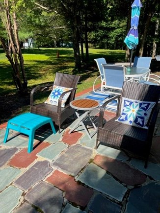 Harwich Port Cape Cod vacation rental - Big Patio with grill, table, sitting area and chaise lounges too!