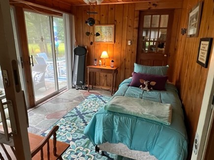 Harwich Port Cape Cod vacation rental - Quintessential Cape Cod Sleeping porch w/ XL Twin opens to patio