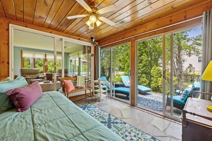 Harwich Port Cape Cod vacation rental - This cozy sun porch features a comfy twin bed and panoramic views