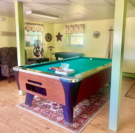 Orleans Cape Cod vacation rental - The game room has pool/pinball/arcade games/ darts and foosball.