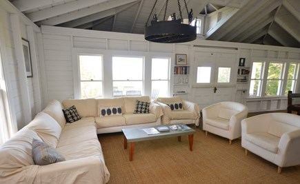 East Orleans Cape Cod vacation rental - Open living room and dining room