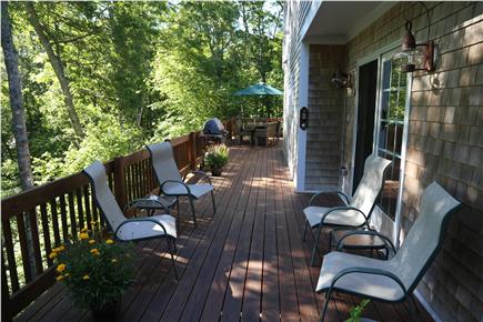 N. Falmouth Old Silver Beach Cape Cod vacation rental - Deck in back of house