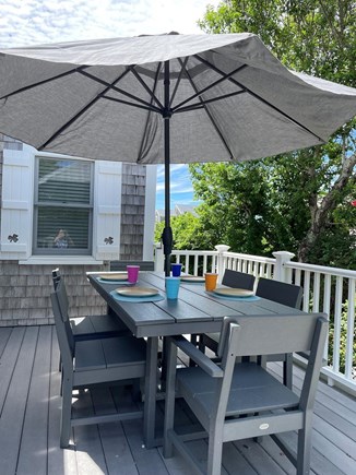 Eastham Cape Cod vacation rental - Enjoy outdoor dining on the back deck at a spacious table