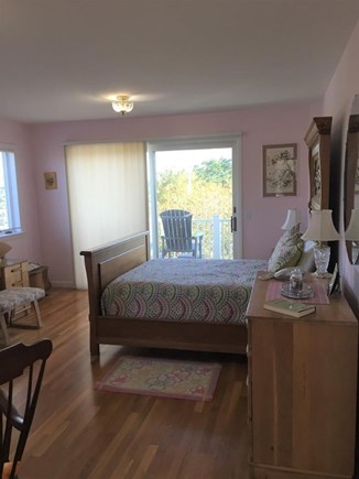 East Orleans Nauset Heights Cape Cod vacation rental - First floor bedroom with double bed and sliders to deck