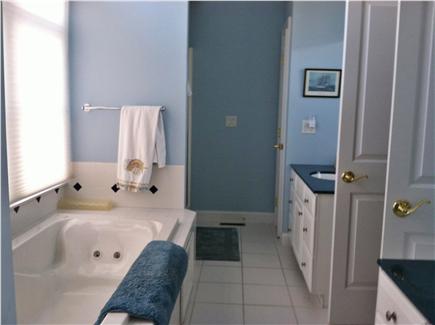 Popponesset, Mashpee Cape Cod vacation rental - Master Bath with jacuzzi tub, separate shower and his/her sinks