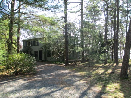 Cotuit Cape Cod vacation rental - Front of the house in April, screen porch to the right