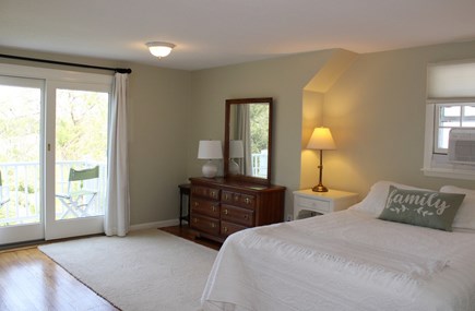 Barnstable Cape Cod vacation rental - Second upstairs queen bedroom with slider to balcony