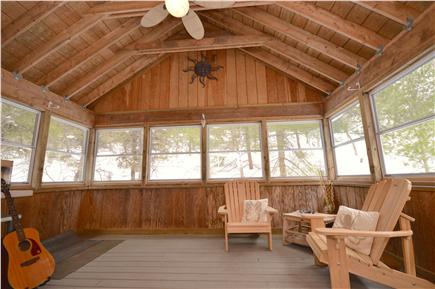 Truro Cape Cod vacation rental - Gorgeous porch. Will be 2 daybeds here too. Full new windows.