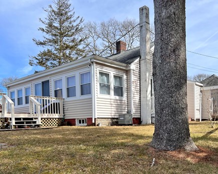 Bourne, Buzzards Bay Cape Cod vacation rental - Deck side which paves way to the beach stairs down to the water