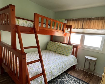 Bourne, Buzzards Bay Cape Cod vacation rental - Second bedroom w/single bunk bed over double bunk bed.