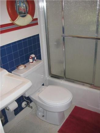 Wellfleet..adjacent to Bike Tr Cape Cod vacation rental - Bathroom with full  tub & shower