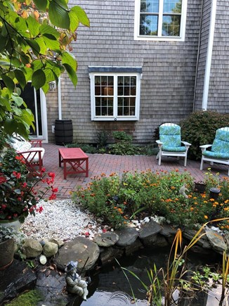 Mashpee Neck Cape Cod vacation rental - Relaxing garden with koi pond