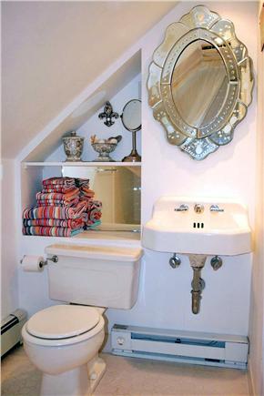 East Sandwich Cape Cod vacation rental - Pretty 2nd Floor Bath with tub/tiled shower combo-sloped ceiling.