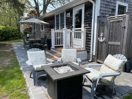 Dennis Port Cape Cod vacation rental - Quiet backyard with patio set and gas grill