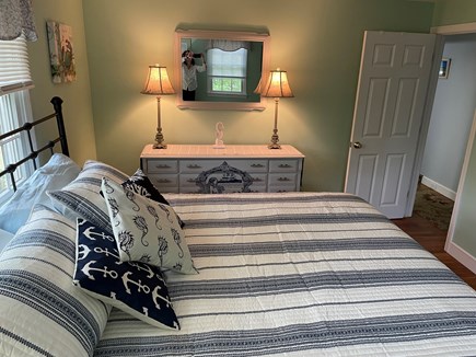 Dennis Port Cape Cod vacation rental - Master bedroom features King Sized bed, and wall mounted TV