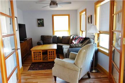 Wellfleet Cape Cod vacation rental - Cozy TV room with sectional and 65'' HD TV.