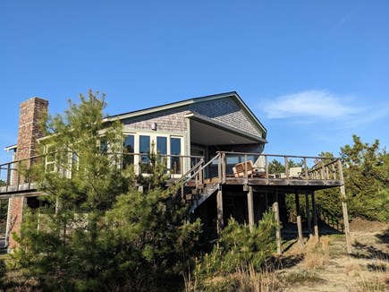 Wellfleet Cape Cod vacation rental - The spacious deck faces the water.