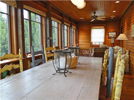 East Orleans Cape Cod vacation rental - Large dining room table, wall of windows