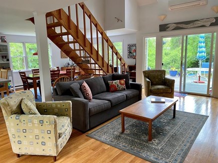 East Orleans Cape Cod vacation rental - Living room into dining area